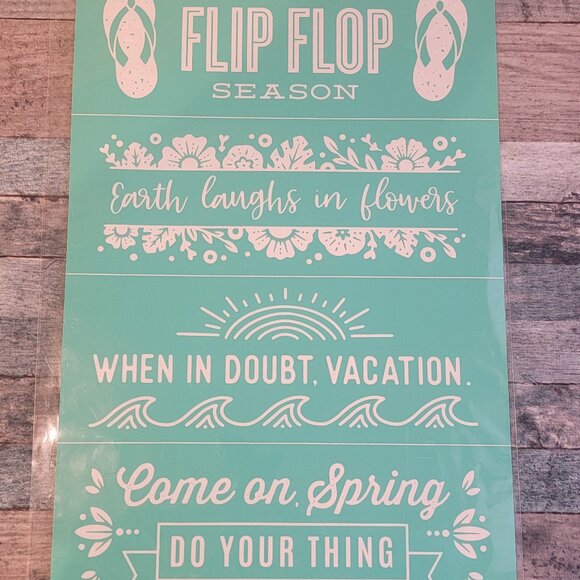 Flip Flop Flowers ~ Reuseable silk screen stencil 12 x 18 - Picture 1 of 2